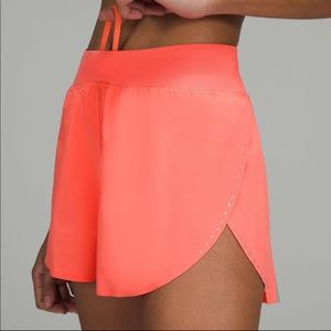 Lululemon find your pace high rise shorts raspberry cream size 6